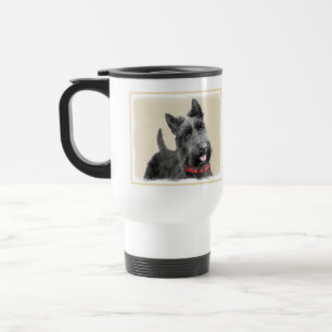 Caneca Térmica Pintura de Terrier do Scottish - arte original