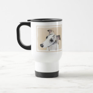 Caneca Térmica Pintura de Whippet - arte original bonito do cão