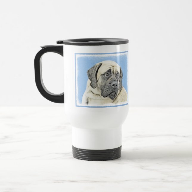 Caneca Térmica Pintura em Inglês Mastiff (Fawn) - Arte Original p (Esquerda)