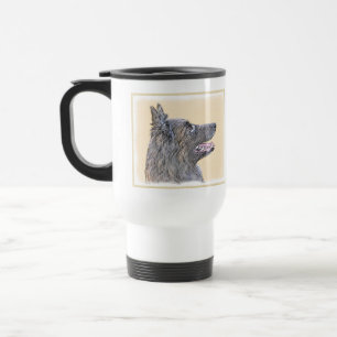 Caneca Térmica Pintura em Tervuren Belga - Arte Cachorra Original