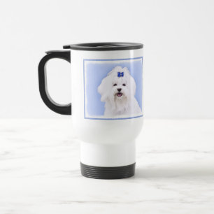 Caneca Térmica Pintura Maltesa - Arte Cachorra Original
