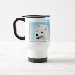 Caneca Térmica Pintura Samoyed - Arte Cachorosa Original