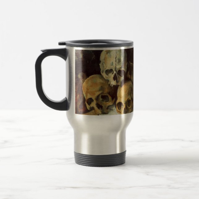 Caneca Térmica Pirâmide de Skulls Vintage Halloween (Esquerda)