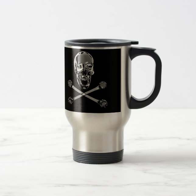 Caneca Térmica Pirata Rogers alegre do cromo (Direita)