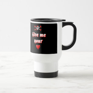 Caneca Térmica Pirata Romântica e Ventinas adoram corações