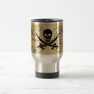 CANECA TÉRMICA PIRATAS ANTICOS MAPA DE TRATAMENTO, CRÂNIA E MADEI