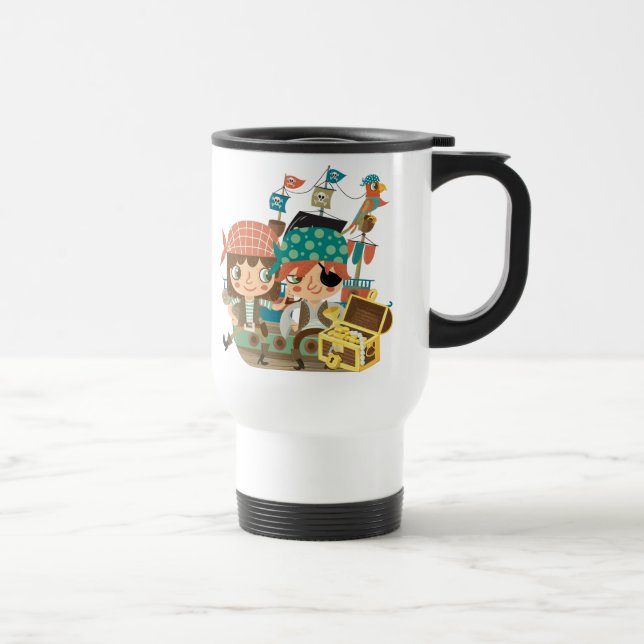 Caneca Térmica Piratas com tesouro (Direita)
