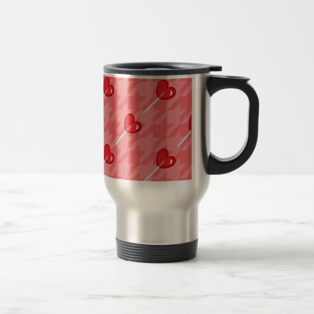 Caneca Térmica pirulito do coração roxo (Direita)