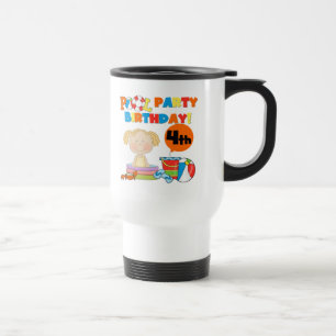 Caneca Térmica Piscina 4º aniversário Camisetas e presentes