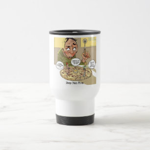 Caneca Térmica Pizza Deep Dish Engraçada Filosófica