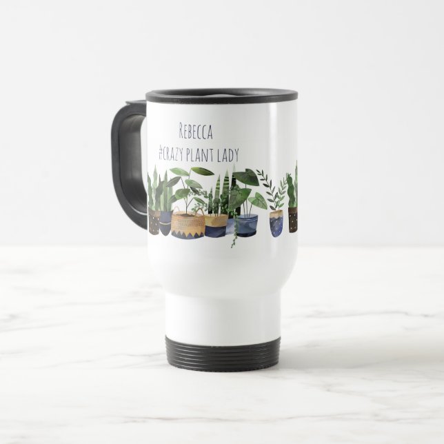 Caneca Térmica Planta de Pote e Cactus Bone Viagem M (Frente Esquerda)