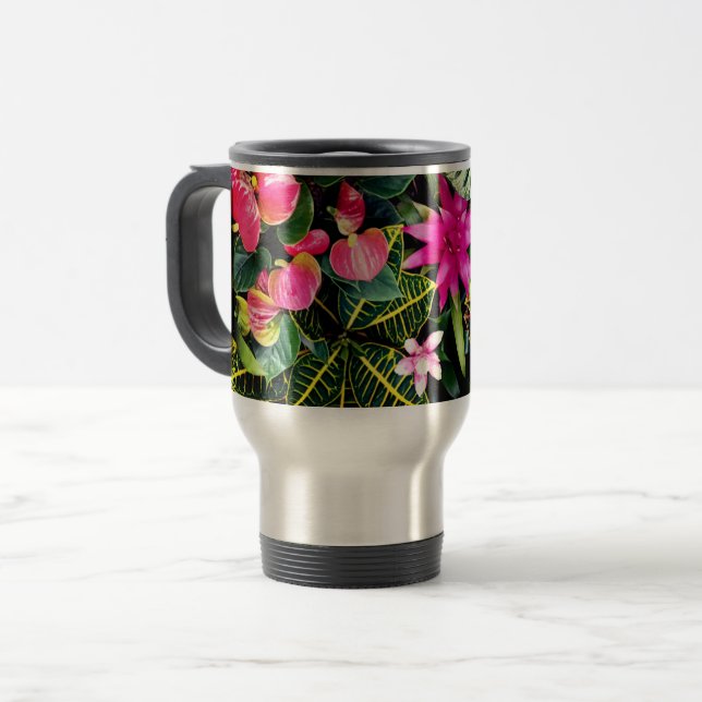Caneca Térmica Plantas tropicais (Frente Esquerda)