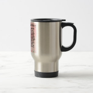 Caneca Térmica poema da irmã - 50th design do aniversário
