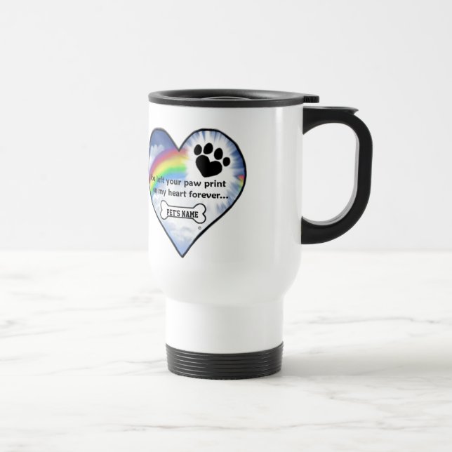Caneca Térmica Poema da simpatia do impressão da pata (Direita)