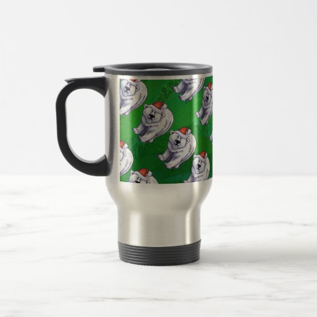 Caneca Térmica Polar Bear Natal Em Verde (Esquerda)