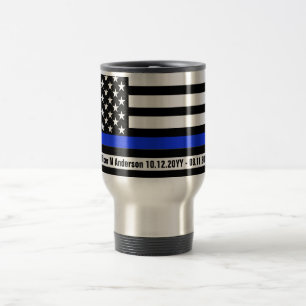 Caneca Térmica Polícia da Polícia de Bandeira dos EUA