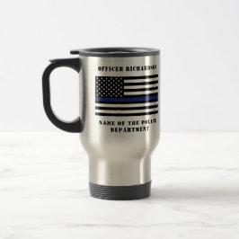 Caneca Térmica Polícia Personalizada - Polícia de Linha Azul Fino