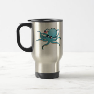 Caneca Térmica Polvo segurando a bandeira americana