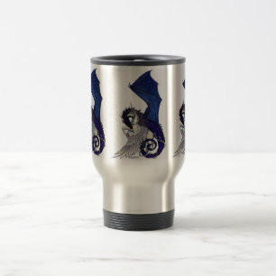 Caneca Térmica Pônei branco azul do cavalo de Pegacorn do dragã