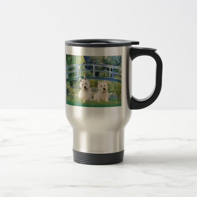 Caneca Térmica Ponte do Lago de Lírios - Westies (dois) (Direita)