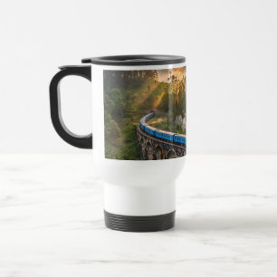 Caneca Térmica Ponte dos Nove Arcos de Ella Trem Azul ao Nascer d