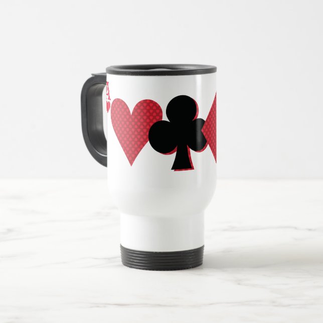 Caneca Térmica Ponte e pôquer de placa de reprodução personalizad (Frente Esquerda)