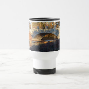 Caneca Térmica Ponte pintada no por do sol por Shirley Taylor