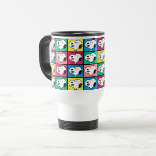 Caneca Térmica Pop Art Snoopy Lábios   Padrão Mod for You