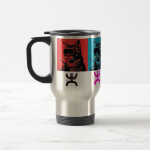 Caneca Térmica Pop Art Welker Cat Sticker - Legal Retro Welder Ca