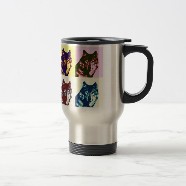 Caneca Térmica Pop Art Wolf (Direita)
