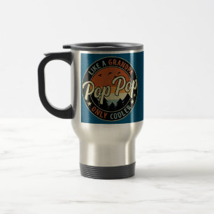 Caneca Térmica Pop Pop Como Um Avô, Apenas O Retro Da Vintagem Ma