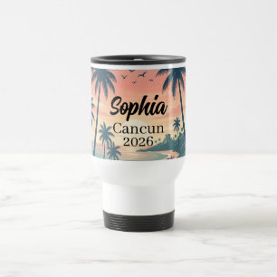 Caneca Térmica Pôr do Sol Tropical no Cancun Vintage 2026
