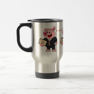 Caneca Térmica Porco engraçado em desenhos animados
