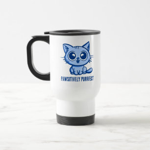 Caneca Térmica Positivamente Perfeito, Lindo Gatinho de Mangá