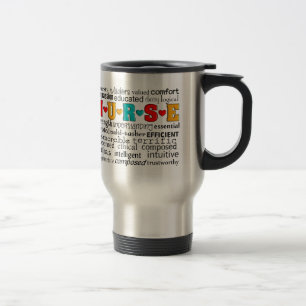 Caneca Térmica Positivo da enfermeira que descreve presentes das