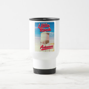 Caneca Térmica Poster das viagens vintage de Little Rock,