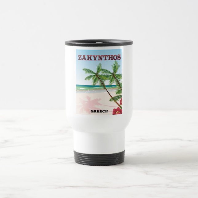 Caneca Térmica Poster de viagens de Grécia Zakynthos (Centro)