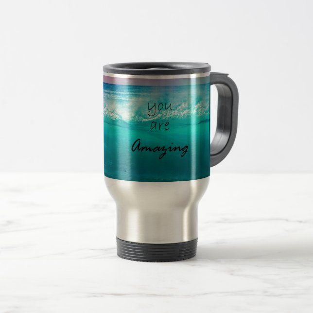 Caneca Térmica Praia incrível (Frente Esquerda)