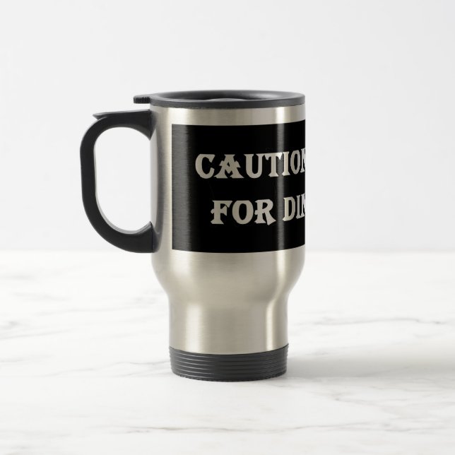 Caneca Térmica Precaução Eu Braço Para Dinossauros (Esquerda)