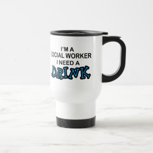 Caneca Térmica Precise uma bebida - assistente social