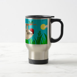 Caneca Térmica preguiça papai noel