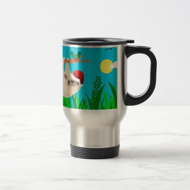Caneca Térmica preguiça papai noel (Direita)