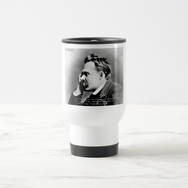 Caneca Térmica Presente da citação de sabedoria "Orgulho Vs Memór (Centro)