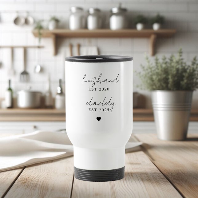 Caneca Térmica Presente de ano EST personalizado para marido e Pa (Criador carregado)