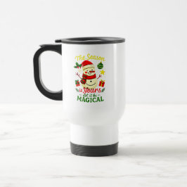 Caneca Térmica Presente de Commuter Isolado de Natal do Boneco de