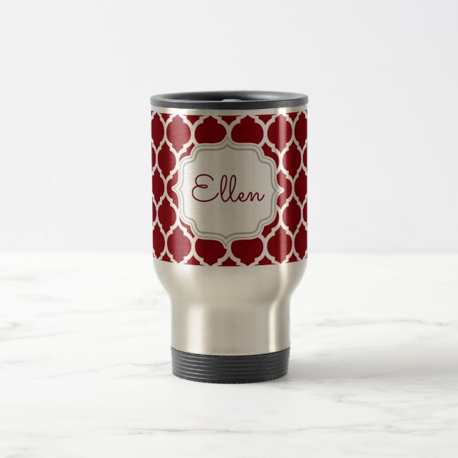 Caneca Térmica Presente de damas de honra elegante com padrão mar (Centro)