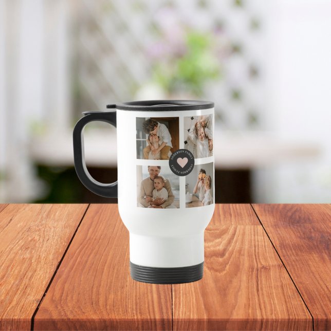 Caneca Térmica Presente de Foto Personalizada da Família de Colag (Criador carregado)