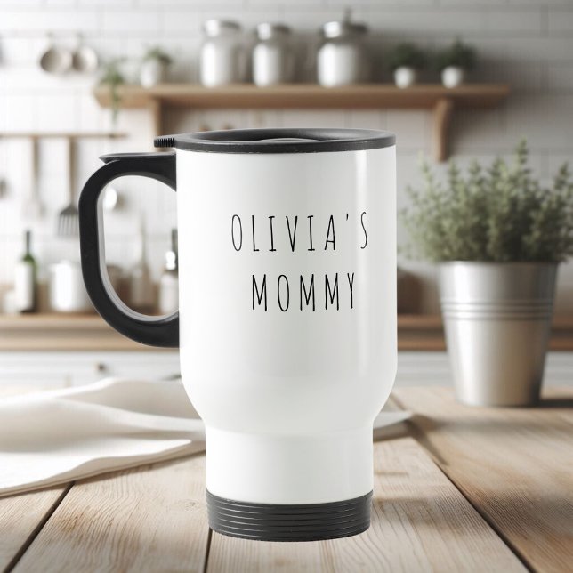 Caneca Térmica Presente de Fotografia e Nome da MAMÃE Personaliza (Criador carregado)