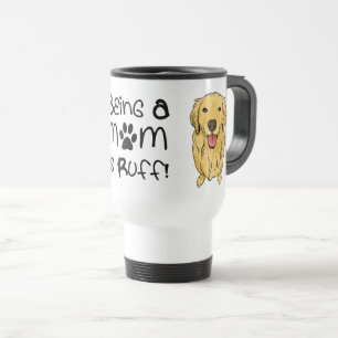 Caneca Térmica Presente de Mãe de Cachorro Bonito Golden Retrieve