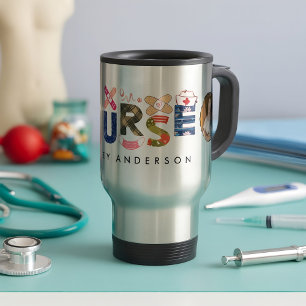 Caneca Térmica Presente de Natal Personalizado para Enfermeira Fo